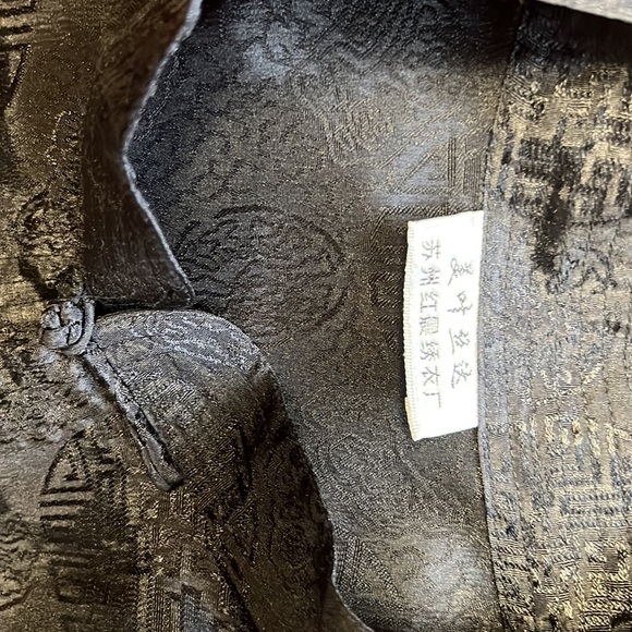 Authentic Black Male Jacket and Pants from China. PERFECT CONDITION! Halloween! - Picture 3 of 5